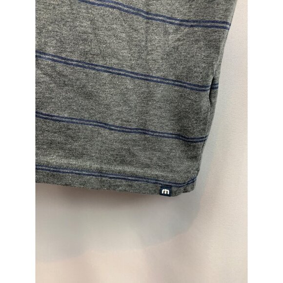 TravisMathew Mens XL Striped Gray T-Shirt - Picture 3 of 5